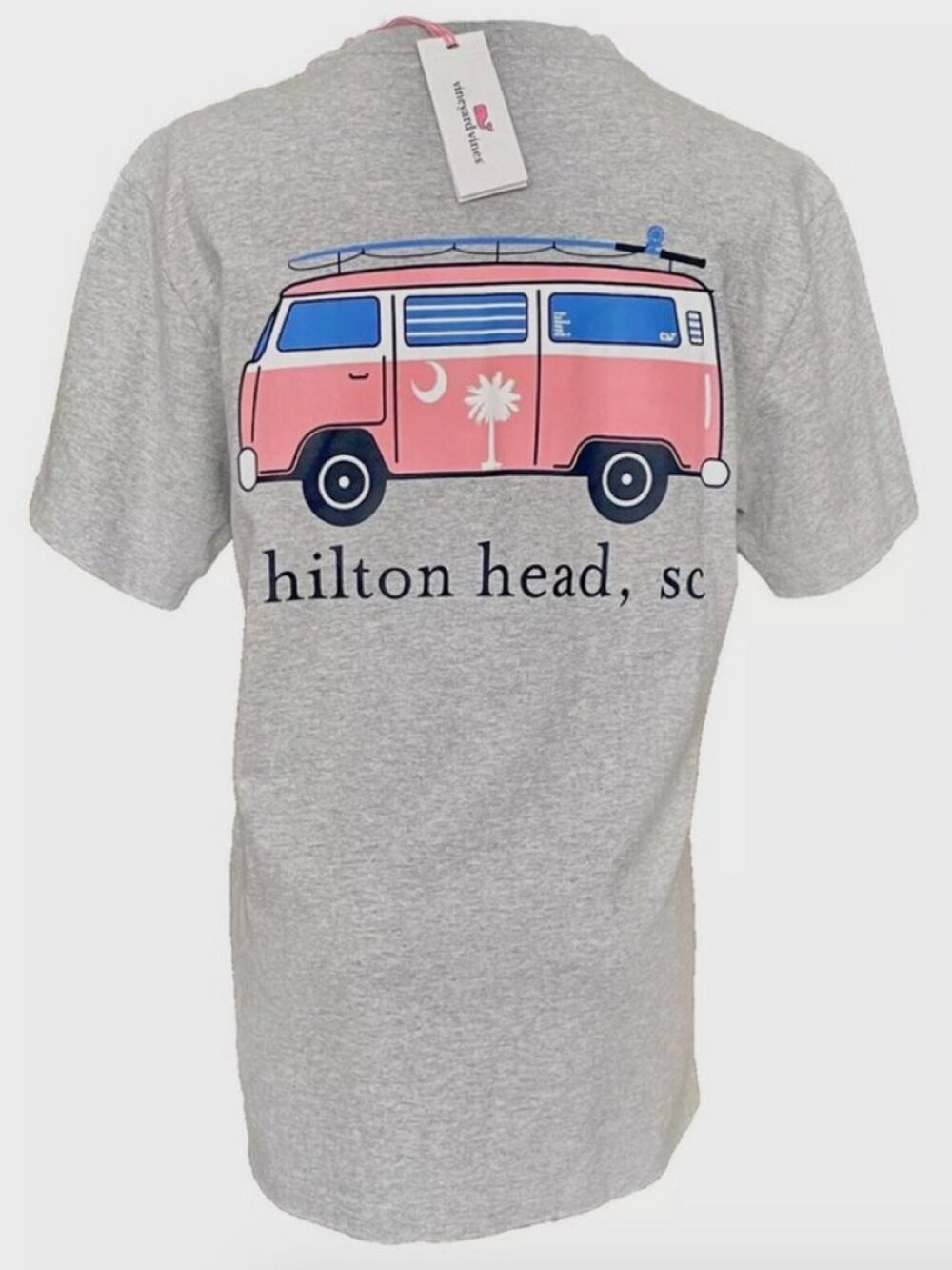NWT! NEW! VINEYARD VINES HILTON HEAD SOUTH CAROLINA PINK VAN TEE T-SHIRT MENS XS